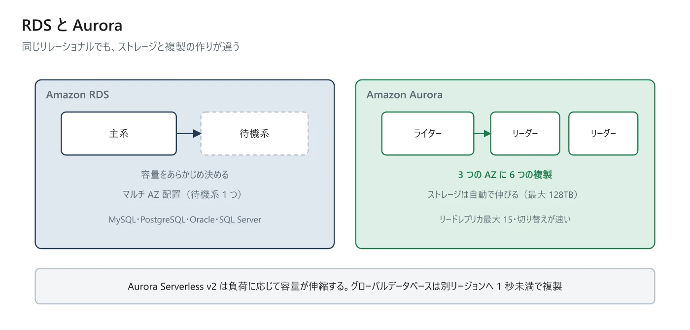 図 8-2 RDS と Aurora