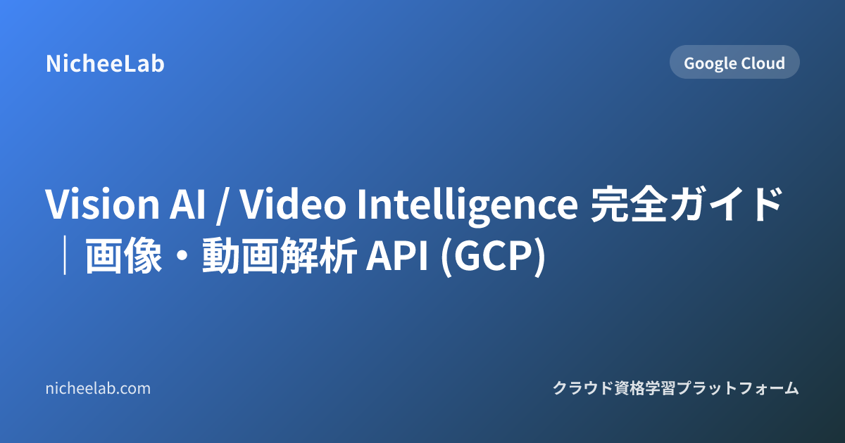 Vision AI / Video Intelligence 完全ガイド｜画像・動画解析 API (GCP)