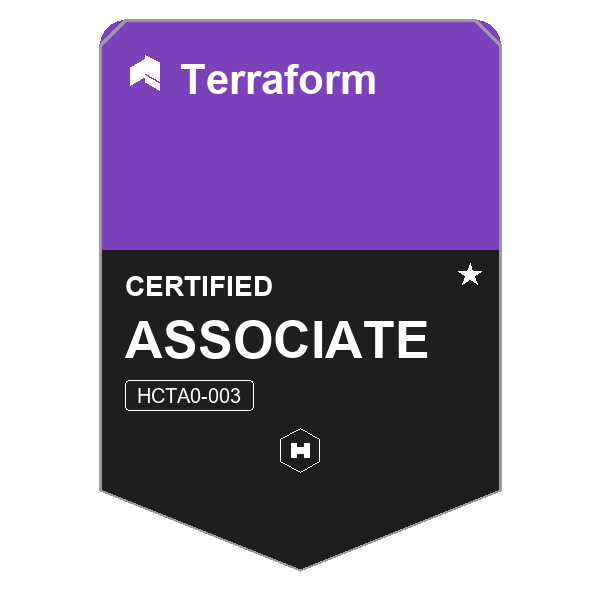 HashiCorp Terraform Associate badge